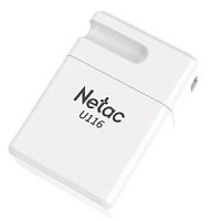 Netac USB Drive 128GB  U116 128Gb <NT03U116N-128G-30WH>, USB3.0, миниатюрная пластиковая белая в Ставрополе, доставка, гарантия.