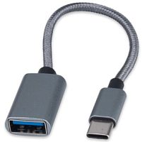 Cablexpert Кабель-переходник USB2.0 OTG Type-C(M)/AF, алюминий+нейлон.оплётка, 0.15м, пакет (A-OTG-C в Ставрополе, доставка, гарантия.